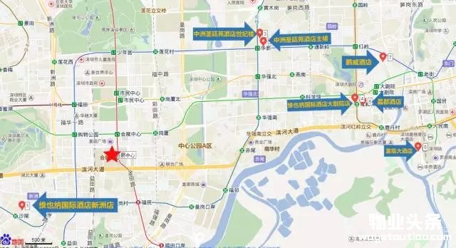 点击打开原图 酒店位置示意图