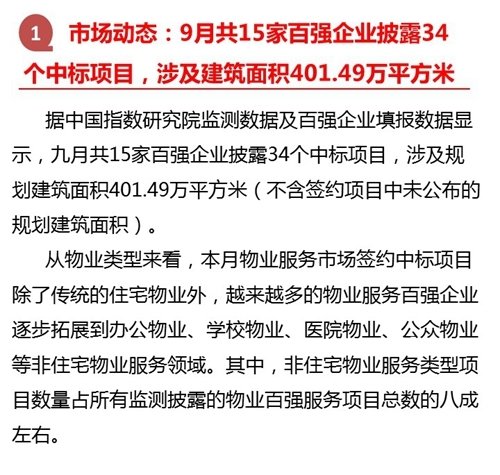 2017年第九期物业服务百强企业动态月刊