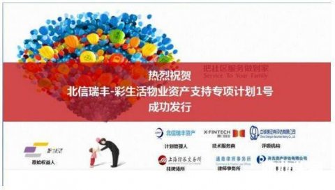厦门国金技术支持，彩生活物业ABS成功发行!